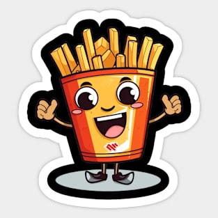 kawaii french fries T-Shirt cute Sticker